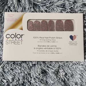 Color Street Gray with Pink Glitter Capitol Hill Nail Strips